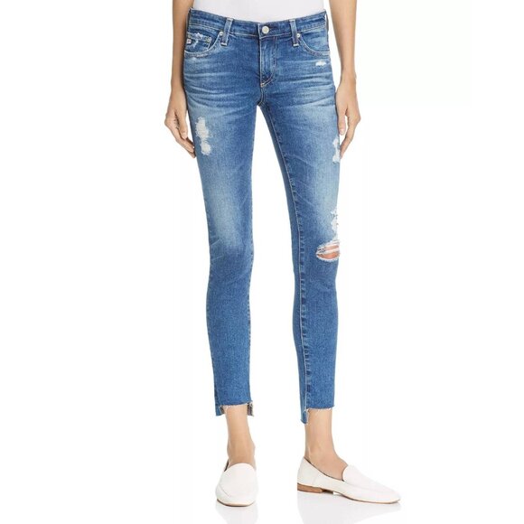 AG Adriano Goldschmied The Legging Ankle 14 Years Radiant Blue Step-Hem Jeans - Picture 1 of 12
